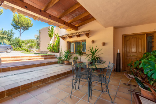 Front terrace from the entrance area