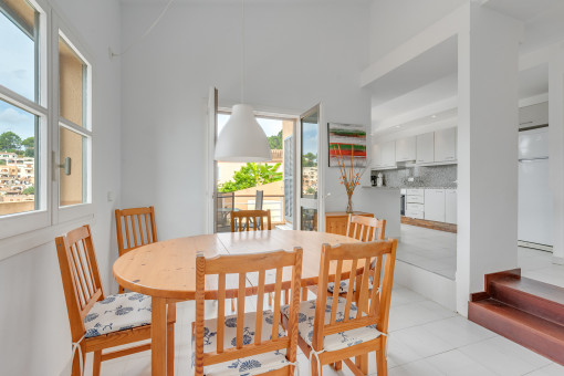 Bright dining area