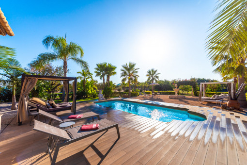 Sunny pool area