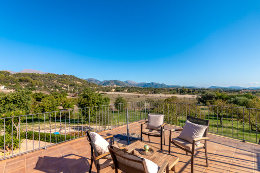 Large roof terrace with sweeping views