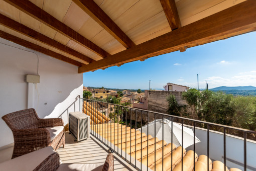Balcony with landscape views