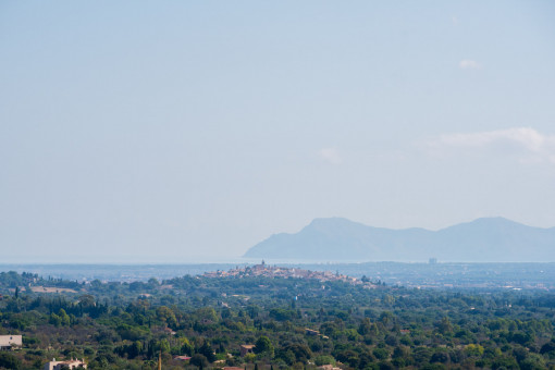 Views to the mountains from Artà