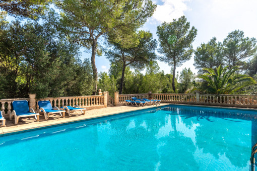 Pool area with privacy