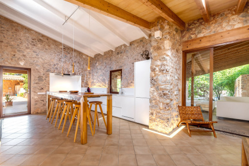 Large open kitchen