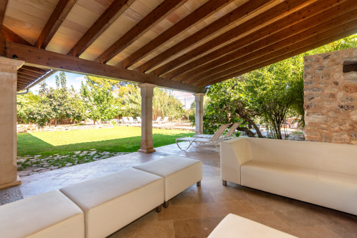 Large covered terrace