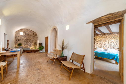 Entrance area with tipical floor tiles