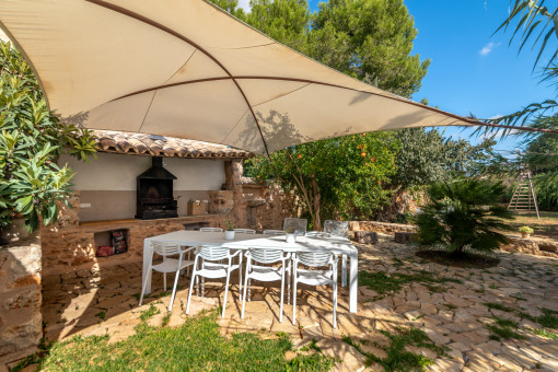 BBQ area next to the pool