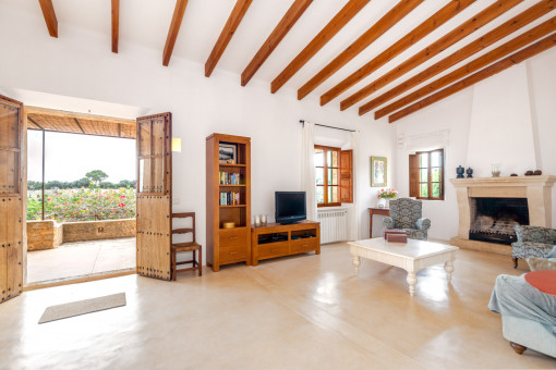 Living area with direct terrace access