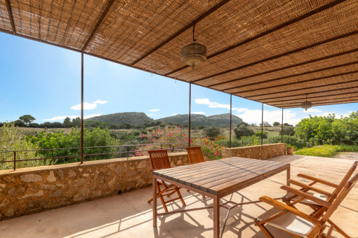 Large terrace with panorama views