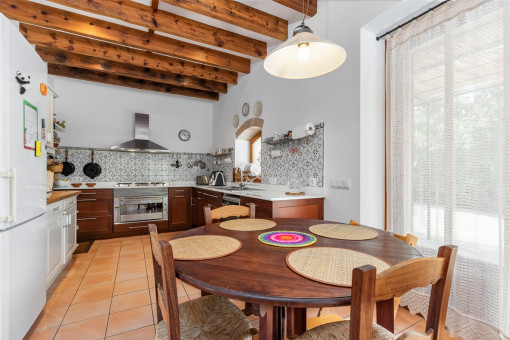 Modern kitchen in country house style
