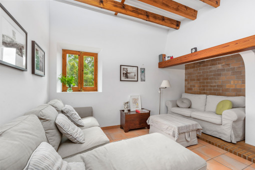 Cozy living room in the kitchen
