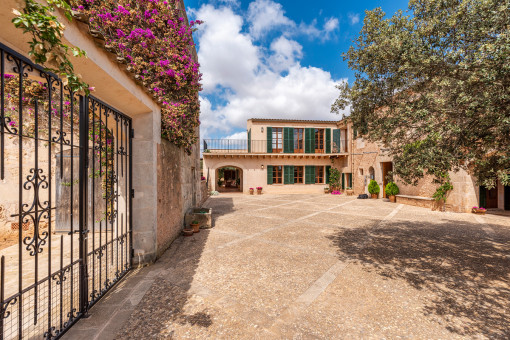 Large patio in front of the house