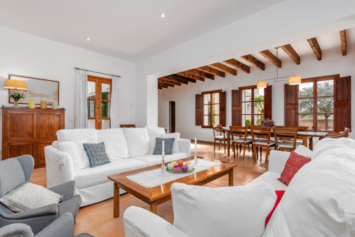 View to the open dining area