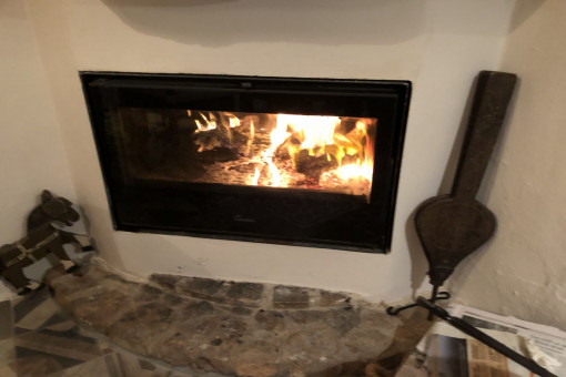 One of four fireplaces