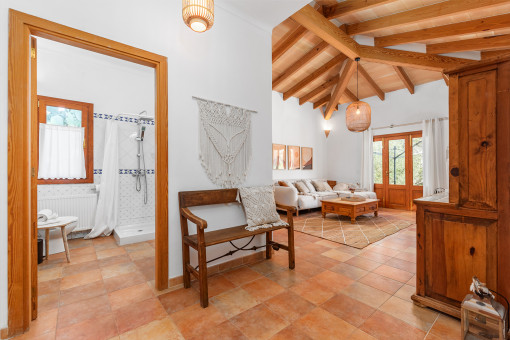 Living area and corridor