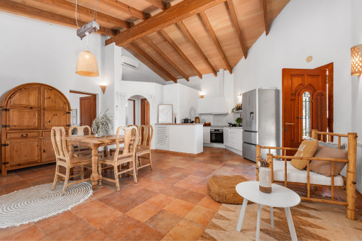 Dining and kitchen area