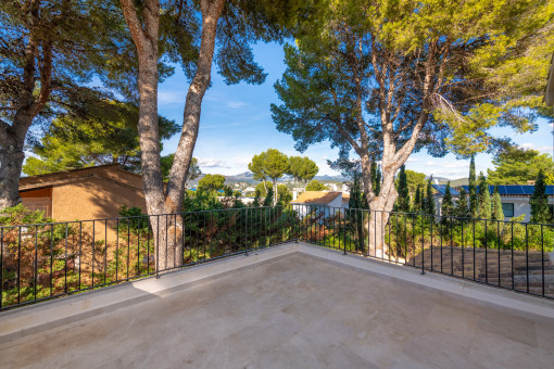 One of the generous terraces