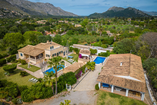 Aerial view of the 2 houses