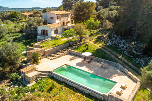 Finca and pool