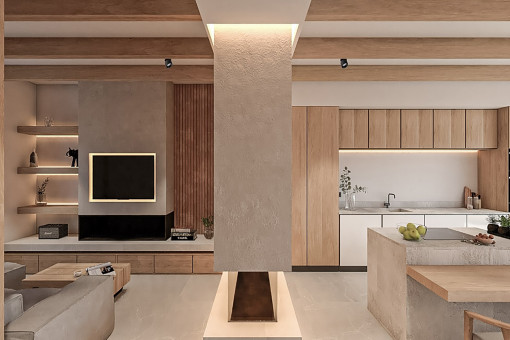 Living and dining area