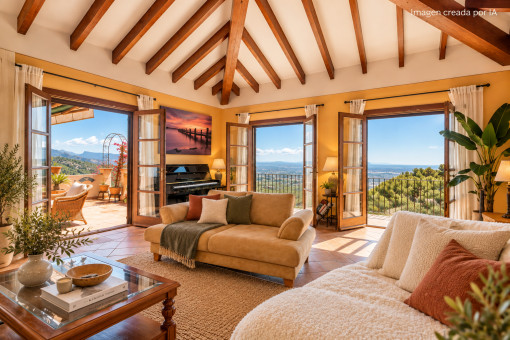 AI-generated image · Virtual styling of the living room