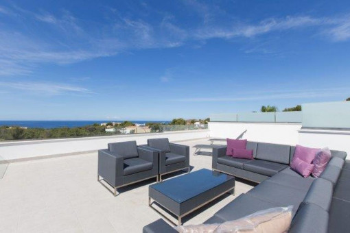 Spacious terrace with sitting area