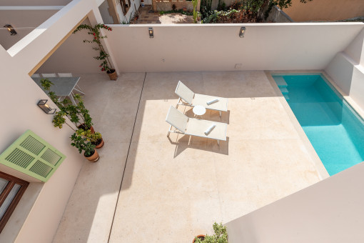 View to the pool