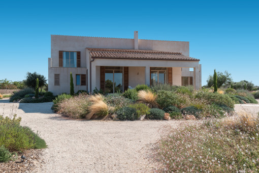 View from the garden to the house