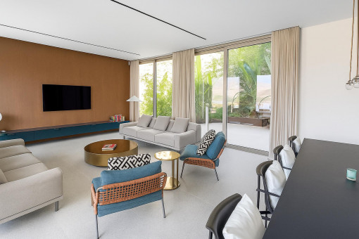 Living room on the entrance level