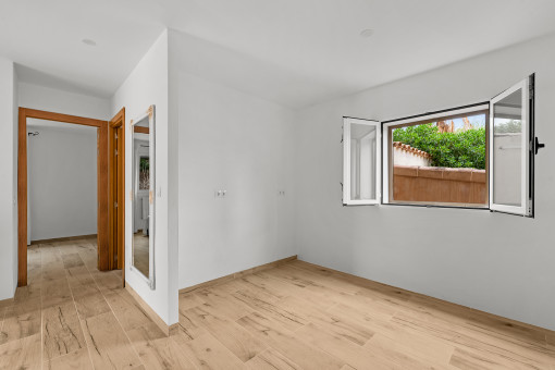 Open kitchen area adjacent to living area on the ground floor