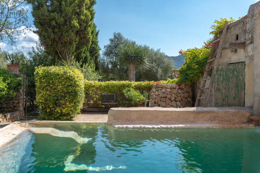 Pool with view at the garden