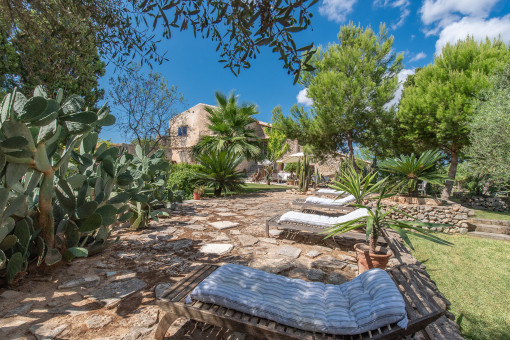 Sun terrace in the garden