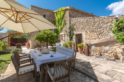 Outdoor dining area