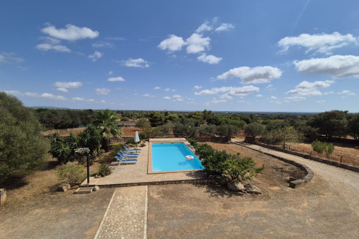 Pool area and views