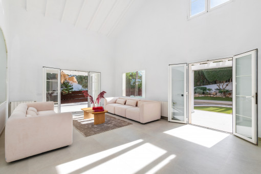 Living area with garden access