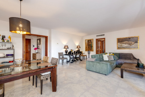 Dining and living area