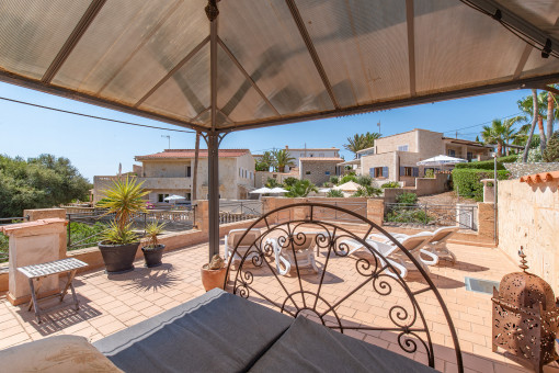 Rooftop terrace with shadow
