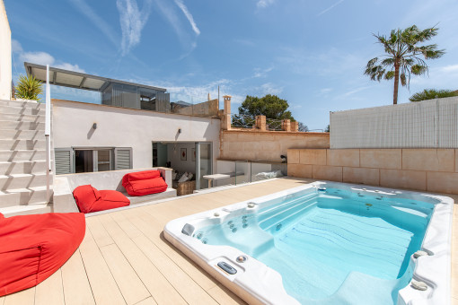 Sunterrace with a big Whirlpool