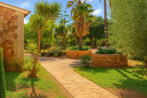 Impressive driveway to the houses