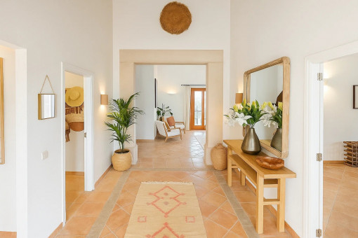 The entrance hall of the main house