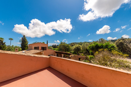 View from the upper terrace
