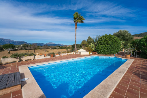 Swimming pool with sun terrace