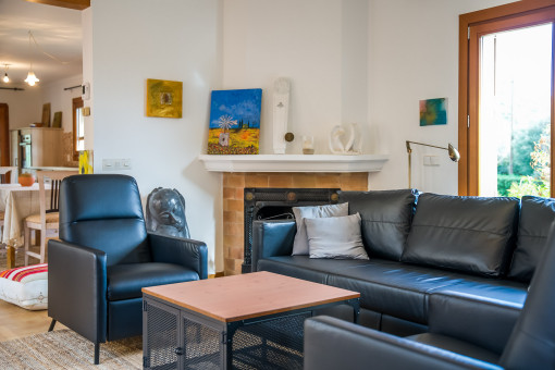 Living room with garden view