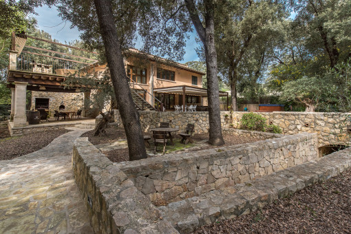 Rustic chalet with natural materials