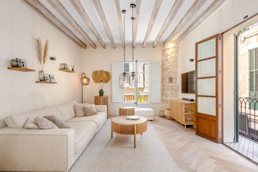 Renovated old town apartment with traditional design elements