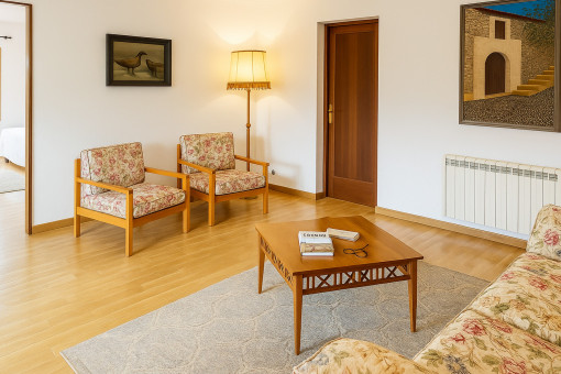 Living area on the upper floor