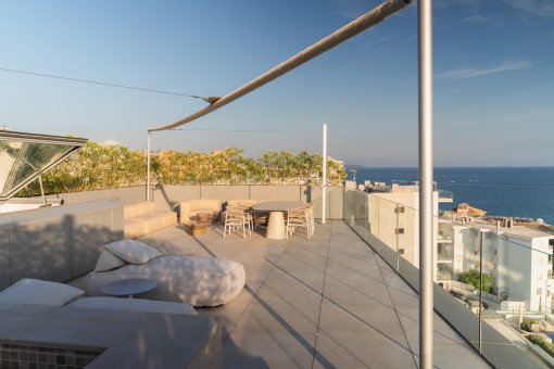 Privat rooftop terrace with pool