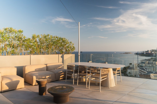 Dachterrasse mit Meerblick 