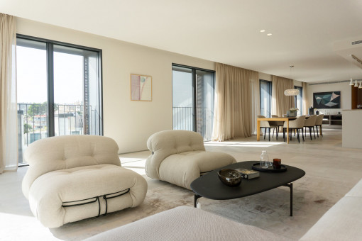 Open plan living space 