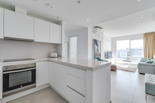 Open-plan kitchen